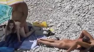 Voyeur Filming Amateur Couple Having Sex On The Beach Xxx Porn Video