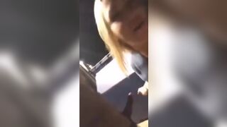 Blonde Smokin' Slut Gives Street Blowjob To Big Black Cock And Gets A Facial Xxx Porn Video