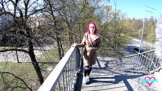 050 Fuck In The Forest. The Real Prostitute. Pink Hair. 4K 60Fps_Adolfxnika_1080P