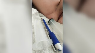 Piss Re-Injection - Female Urethral Sounding - Bdsm Stretched Wide Peehole_Urethral_Play_1080P