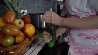 Natasha Teen - Natasha Anal Play With Fruits And Bbc Fuck