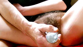 Hairy Bush Pussy And A Sex Toy Deep Inside Her Makes Me Hornier Than Ever