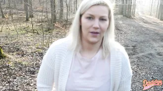 Chubby And Seductive German Amateur Decides To Piss All Over The Forest Floor