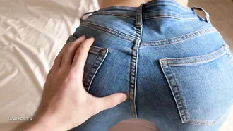 Juicy Pawg In Jeans Getting Fucked From Behind By His Veiny Fucking Dick