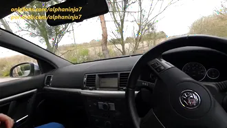 Uk Amateur Alphaninja7 Gives Him A Very Sloppy Blowjob In A Parked Vehicle