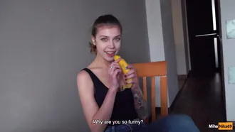 Blue Eyed Chick With A Cute Face Is Ready To Suck Dongs And Be Really Horny All The Time