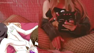 Dirty Girl Enjoys Masturbating While Streaming Hentai And Looking Really Hot In General