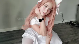 Super Slut That Cosplays As Some Anime Neko Girl Is Enjoying Dildo Play Too