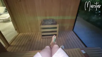 Sauna Sex Scene Featuring Toma Mur And A Lucky Man From The Local Sauna