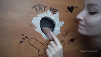 Amateur First-Timer Gets A Taste Of Stranger's Cock In The Gloryhole