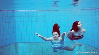 Dashka And Vesta Underwater