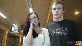 Hunt4K. Rich Guy Meets Poor Couple In Bowling And Fucks Girl Hard