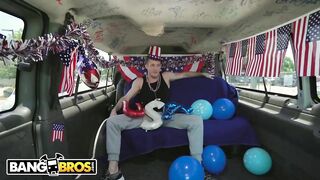 Bangbros - Guns, Buns & Automobiles: Celebrate America (And Stella Raee's Big Ass) On The Bang Bus