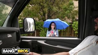 Bangbros - Scarlett's Wild Ride On The Bang Bus During A Rainy Day