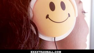 Exxxtrasmall - Tiny Black Teen Rides Her Big White Cock Boyfriend