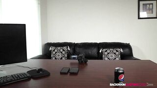 Backroom Casting Couch 21Yo Waitress Bella Swallows That Cum