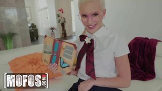 Mofos - Nerdy Blonde Kiara Cole Drops The Books & Takes On A Cock As Big As Her Forearm