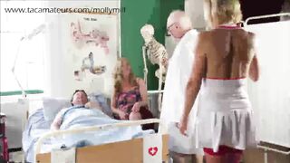 Fuck And Triple Facial For 3 Busty British Grannies