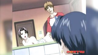 Hentai Pros - Kazuhiko's Stepmom And Stepaunt Fight Over His Cock And End Up Having A Wild Threesome