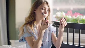 Ultrafilms Mila Azul Using Her Make Up Accessory As A Sex Toy