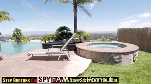 Spyfam Poolside Peeping Step Bro Fucks Step Sis