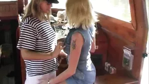 Lesbian Lovers Sex On The Boat