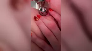 Petite Hot Wet Pussy Play Buttplug Insertion 18+ Tight Holes