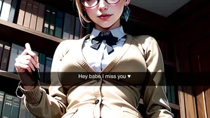 Your Librarian Girlfriend Sends You Pictures At Work