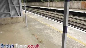 Naughty British 18 Year Old Gives A Stranger A Handjob At The Train Station