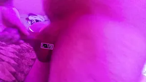 Romantic Night With Rosey With Colorful Ambiance As I Fill Her Pussy And Pound Her Pussy From Behind