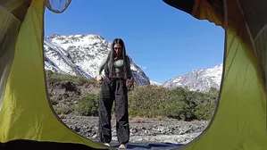 Amateur Outdoor Sex. Horny Petite Teen. Camping Blowjob