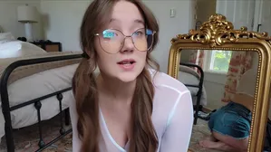 Hot Nerd With Glasses Shows Her Virgin Tits And Nipples - Full Transparent Naked - Sableheart7249