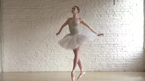 Lovely Ballerina Annett A Performs A Classic Nude Ballet Routine