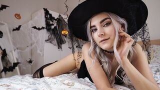 Cute Horny Witch Gets Facial And Swallows Cum - Eva Elfie