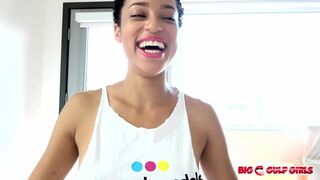 Slim Ebony Amethyst Banks Pov No Hand Blowjob