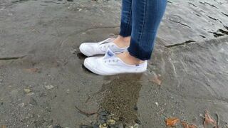 Soaking My White Keds - Sfw