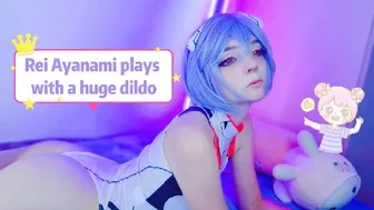 Rei Ayanami Plays With A Huge Dildo Ii Evangelion