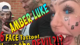 Amber Luke 666 Face Tattoo