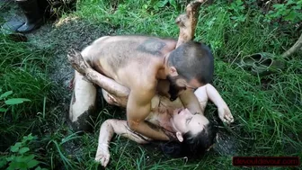 Muddy Nature Milf Takes Intense Grinding On Pussy And Ass From Hairy Cock