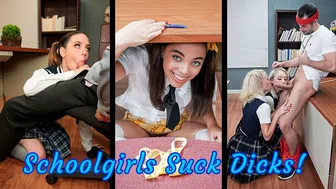 Schoolgirls Doing Blowjob