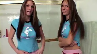 Teen Twins Masturbate Side By Side