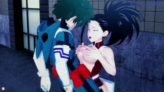 Momo Yaoyorozu And Izuku Midoriya Have Deep Sex In A Back Alley. - My Hero Academia Hentai