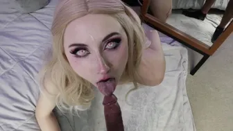 Goth Egirl Sucks Dick For A Facial