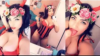 Safadinha Brunette Doing Self Strip Devil, Sucking And Enjoying Tasty With Vibrator, Panties All Wet