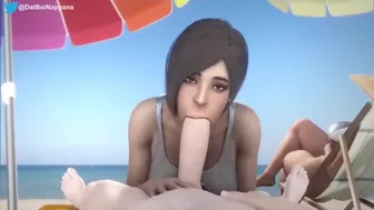 Hot Beach Blowjob