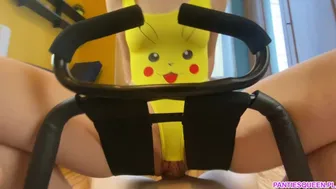 Step Sister Rides Me On Sex Chair In Pikachu Costume And Gets A Load Of Cum In Her Meaty Pussy