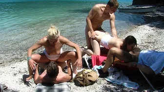 Real Public German Beach Orgy