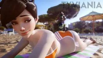 Tracer At The Beach Shaking Her Ass