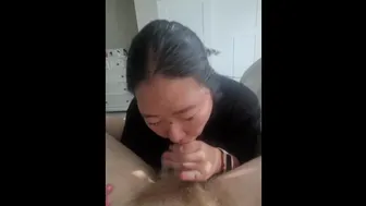 Asian Tinder Date Licks The Cum Off My Cock