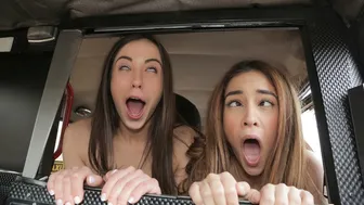 Cheeky Spanish Lesbians Fuck Cabbie